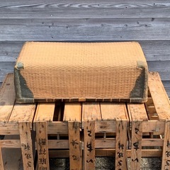 大きな柳行李 籠 バスケット 古道具　の画像