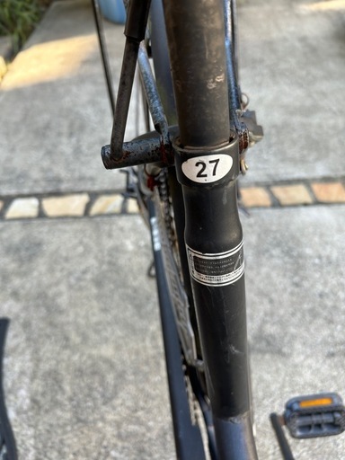 27インチ自転車　ブラック　オートライト