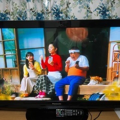 46型のパナソニックビエラ製のプラズマテレビの画像