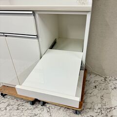 19264 NITORI 2枚ガラス扉 キッチンボード 110㎝ ◇大阪市内・東大阪