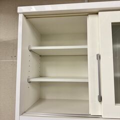 ニトリ NITORI 2枚ガラス扉 キッチンボード 食器棚 カントリー調 家具 ニトリ NITORI 2枚ガラス扉 キッチンボード 食器棚 カントリー調 家具