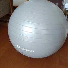 ⭕️Grong グロング ポンプ付き　バランスボール ヨガボール 骨盤矯正 ヨガ 55cm シルバー ダイエットの画像
