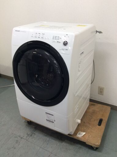 （11/9受渡済）YJT8959【SHARP/シャープ ドラム洗濯機7.0㎏】訳アリ品 2021年製 ES-S7F-WR 家電 洗濯 斜め型 右開き