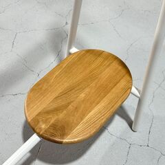 ★関家具★ スクー ハンガーラック モデルルーム品 パイプハンガー 棚板付き 北欧 ナチュラル 天然木 白パイプの画像