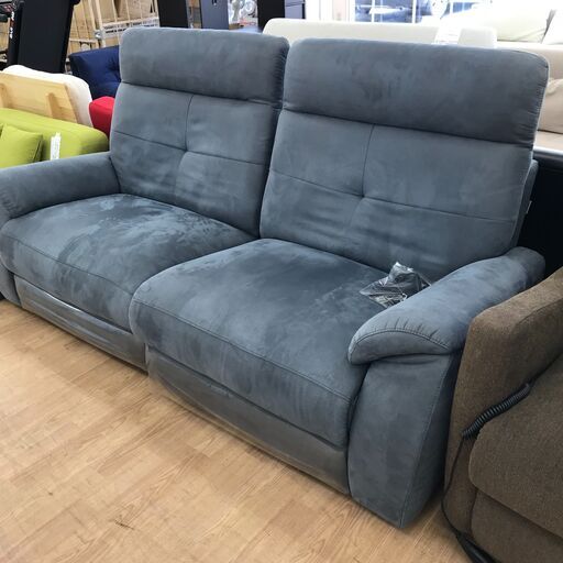 ★ジモティ割あり★ LURKEY　SOFA 電動リクライニングソファ グレー H102×W194×D81 クリーニング済み KJ5885