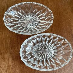 期間限定！昭和レトロ ｜ アンティーク 60年前の ガラス皿、アイスペール セットの画像