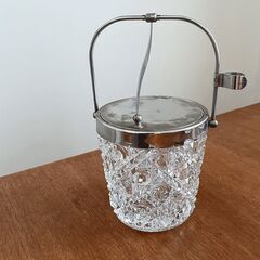 期間限定！昭和レトロ ｜ アンティーク 60年前の ガラス皿、アイスペール セットの画像