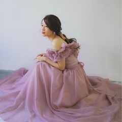 人気ブランド アーバンブランシュ オフショルダーカラードレス【人気ウェディングドレス】の画像