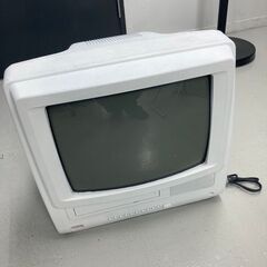 【ジャンク品】 ブラウン管テレビ ホワイト インテリア オブジェ...