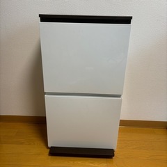 アスベル 分別ダストボックスペダル2段ワイド40L ブラウンの画像