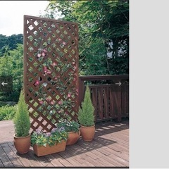 ラティス フェンス3枚セット 天然木 180x90cmの画像