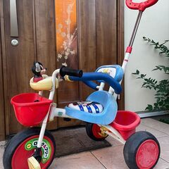 ミッキーマウス　ピープー三輪車　ロック&フリー機能付き