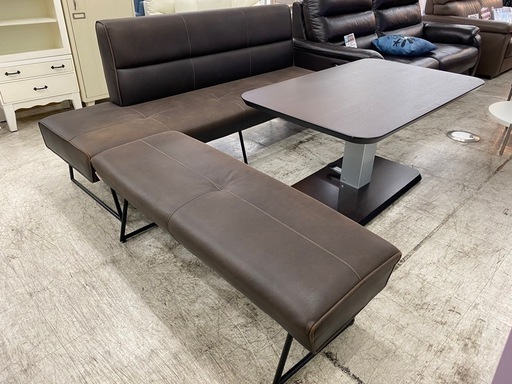 【愛品館 江戸川店 ダイニングセット】RELAX FORM（リラックスフォーム）コーナーソファダイニング 3点セット ID:152-009293-007