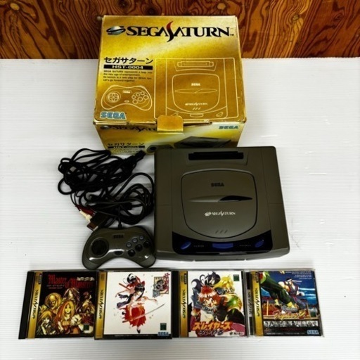 s0812605 SEGA セガサターン SEGASATURN HST-0004 コントローラー 配線付き ソフト付き サクラ大戦 バーチャファイター ゲーム 中古品