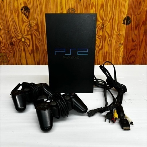 s0812607 SONY ソニー PlayStation2 プレステ PS2 通電確認済 コントローラ付き プレイステーション ブラック レトロ ゲーム 中古品
