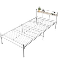 【交渉中】ニトリ　シングルパイプベッド(ホワイト)バジーナ美品