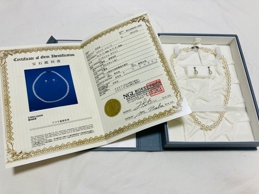 【鑑定書あり】アコヤ真珠 ネックレス7-7.5mm イヤリング7.5-8mm