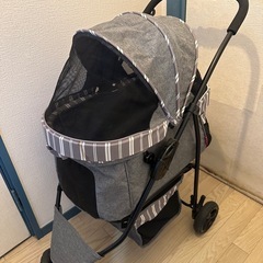 【美品】ペットカート 折りたたみ ドッグカート 3輪 耐荷重12kg 犬 猫 小型犬 中型犬 バギー の画像
