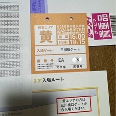 赤川花火大会1席　パイプ椅子席　EA席