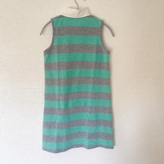 WAYR girl Mサイズ ボーダー ワンピース ミントグリーン グレー BEAMS系(x-girlやMILK FED)がお好きな方にもお薦め♡の画像