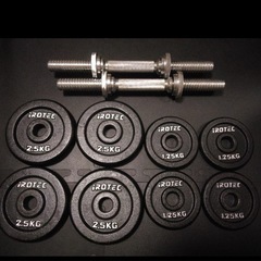 ダンベル 20kg(10kg×2)　ブラックの画像