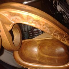 木彫り ビンテージワイン ラック　115ドル　靴の形　小物入れにもの画像