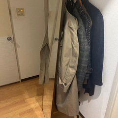 【引き取り限定】ミラー付きコートラック　姿見