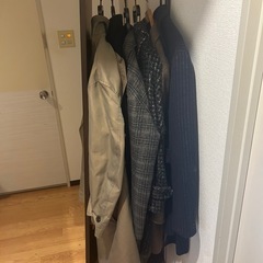 【引き取り限定】ミラー付きコートラック　姿見の画像