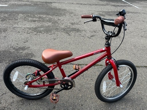 子供　自転車　18インチ　新品同様　赤