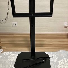 場所を選ばない 首振り壁寄せテレビスタンド ロータイプ(OTG BK)