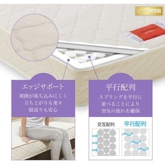 フランスベッド　2セット価格　マットレス シングル　 ポケットコイル DE-P100 ラ・ドゥーゼム
の画像