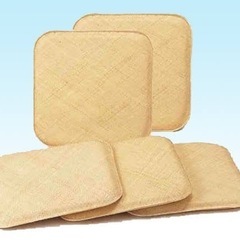 値下げ　新品　籐生地の座布団5個セット　未使用品