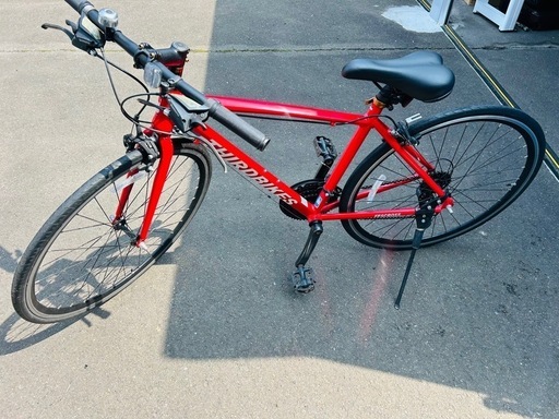 THIRDBIKES フェスクロス 6061アルミフレーム クロスバイク レッド 28インチ 7段変速