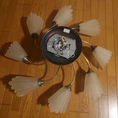 小泉産業  シャンデリア  8灯  2箇所欠けあり  白熱灯器具の画像