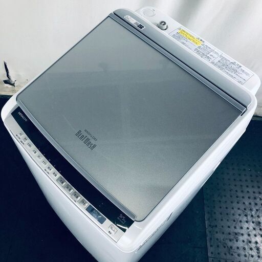 ID:sg218355 日立 HITACHI 洗濯機 ファミリー 中古 2019年製 全自動洗濯機 9.0kg/5.0kg 乾燥機能付き BW-DV90E(S)  【リユース品：状態B】【送料無料】【設置費用無料】