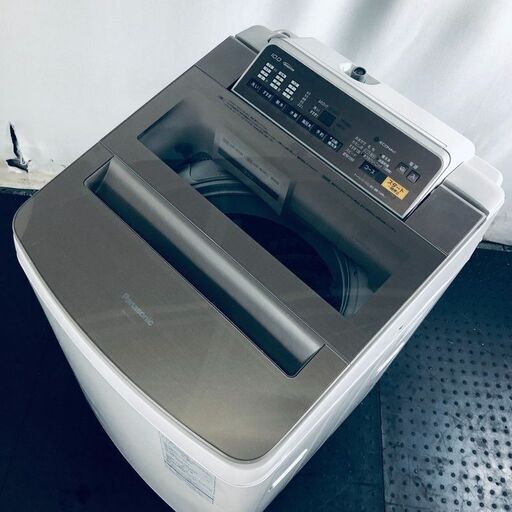 ID:sh30757 パナソニック Panasonic 洗濯機 ファミリー 中古 2017年製 全自動洗濯機 10.0kg ブラウン 送風 乾燥機能付き NA-FA100H3  【リユース品：状態B】【送料無料】【設置費用無料】