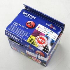 箱破損 箱開封未使用 ブラザー 純正 インクカートリッジ LC10-4PK 有効期限切れ 4色セット 札幌市 清田区 平岡の画像