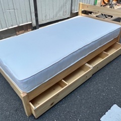 (ジM-84)SALE‼️￥13200(税込) 無印良品シングルベッドフレームとマットレスセット