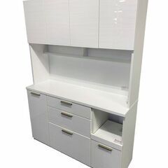 NITORI/ニトリ キッチンボード ソレル 140KB WH エナメルUV塗装 耐震ラッチ 中古家具 店頭引取歓迎 R8611