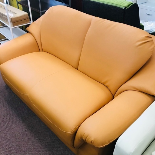 ⭐️美品⭐️二人掛けソファ　オレンジ