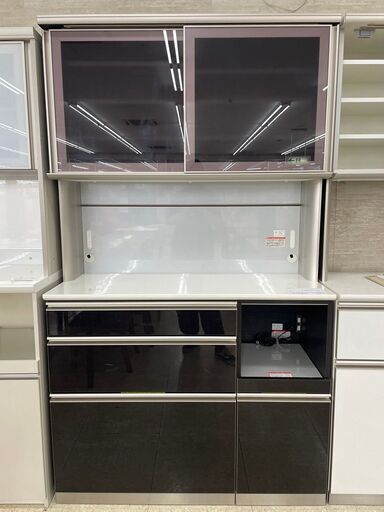 ★店長特別値引き★ 綾野製作所 レンジボード 茶 H207×D48.5×W120 クリーニング済み TJ7922