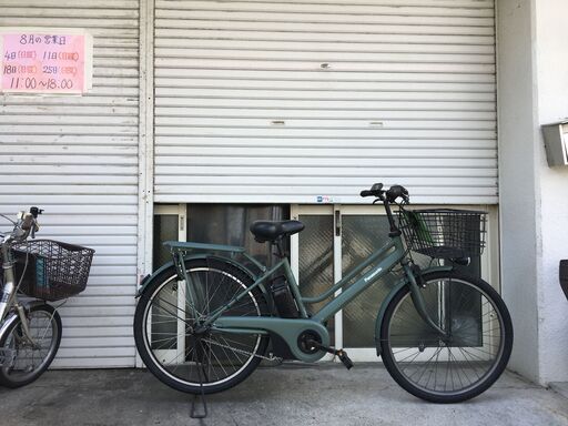 地域限定送料無料　パナソニック　ティモ　S　16AH　新基準　子供乗せ　緑　パスシティ　アシスタ　神戸市　電動自転車