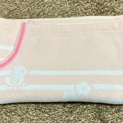 mikiHOUSE　ミキハウス　ベビー毛布　ピンクの画像