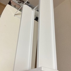 山崎実業(Yamazaki) コンロ奥 隙間ラック 2段 ホワイト 約W57.5XD11XH42.5cm タワー ガスホースを通せる穴付きの画像