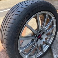 初代フォレスター　STIホイール4本セット、パイロットスポーツ4 使用感あり225/45ZR17の画像