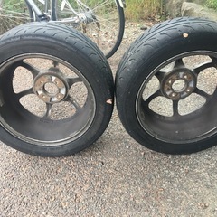 ブラックレーシング　ホイール　16×7j＋44の画像