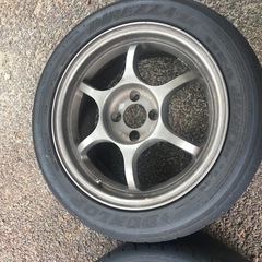 ブラックレーシング　ホイール　16×7j＋44の画像