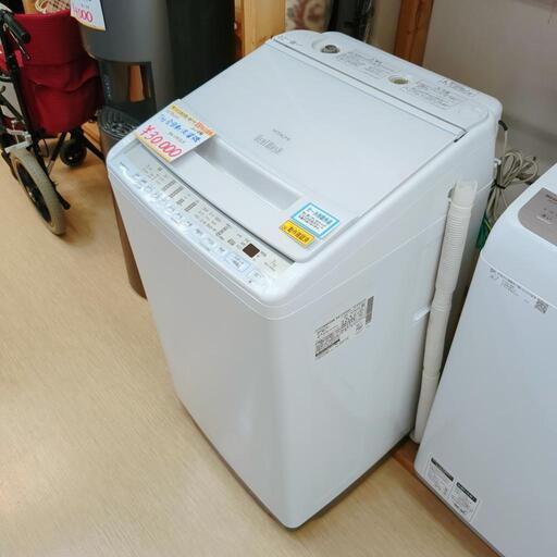 HITACHI☆全自動洗濯機☆7㎏☆BW-V70FE8☆2021年製☆動作OK(保証３ヵ月）・清掃済み☆中古品☆【こちらは店舗です。浜村鹿野温泉ICから3分 買取本舗 宮本リサイクル 営業時間9～19時 定休日水曜のみ←連絡できませんm(_ _)m】