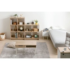 【無料で引き取ってくださる方！】おしゃれなローテーブルです🤍収納付き　１ヶ月限定です😉の画像