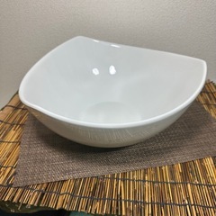【希少品】白磁三方大鉢　33cm